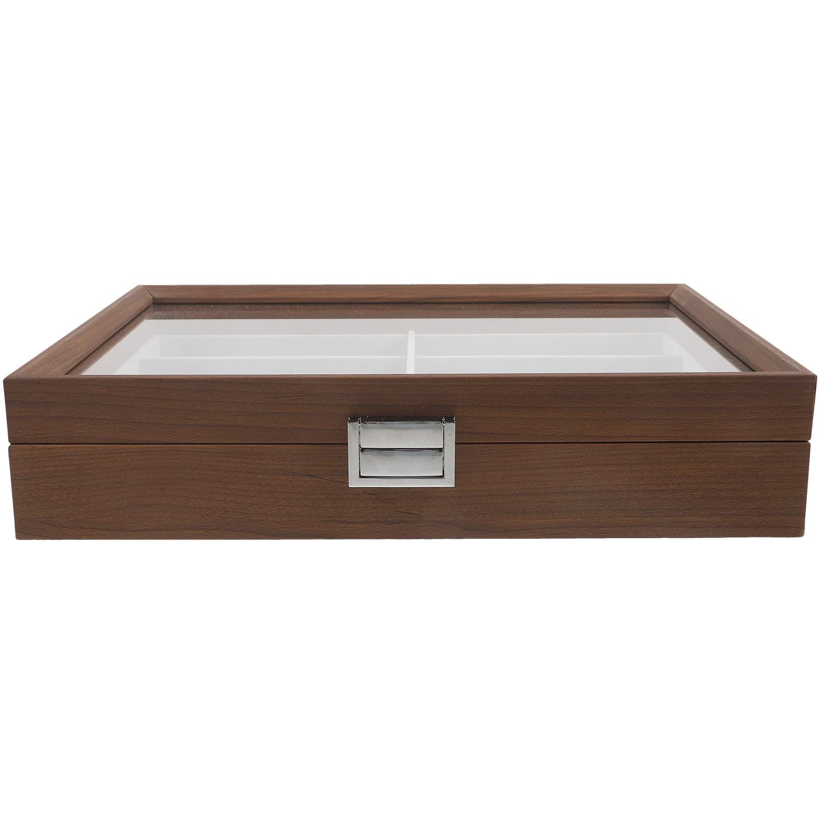 Vitrine à lunettes de soleil en bois 8 slots avec plateau en feutrine pour organisation et rangement au bureau et maison
