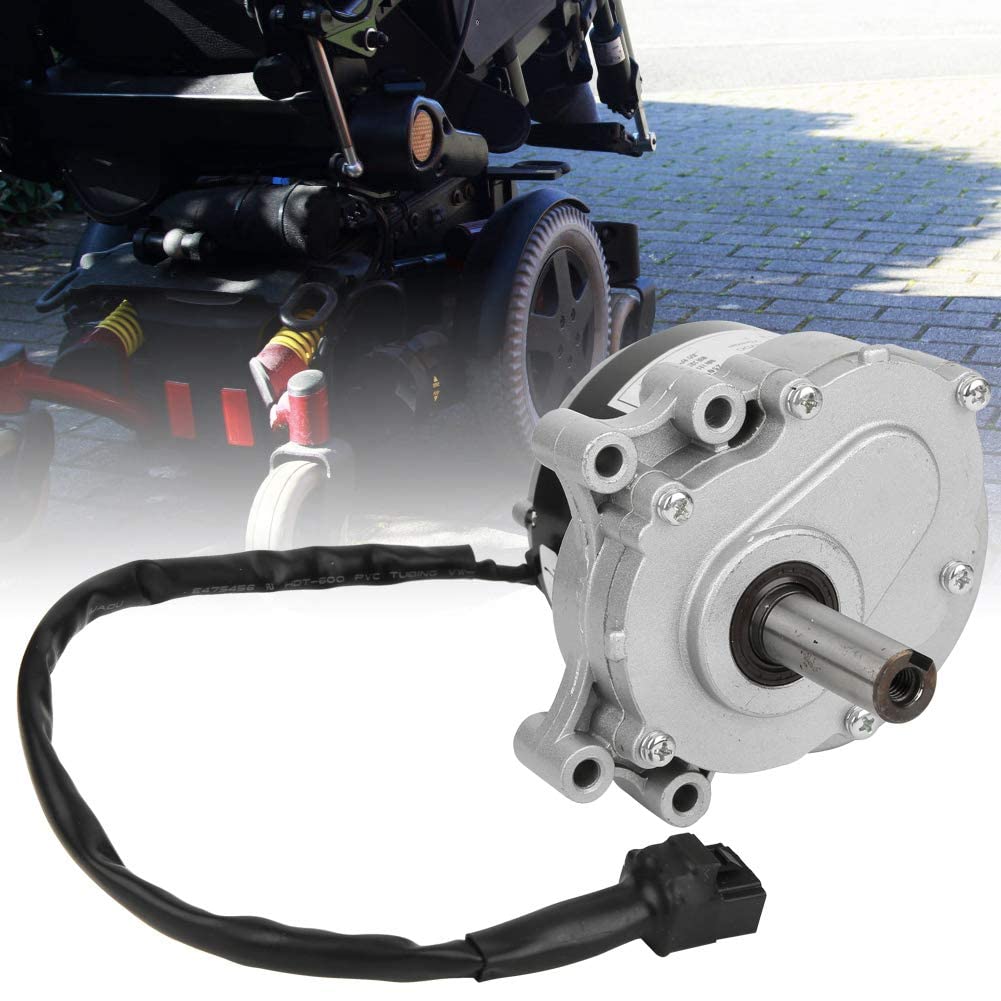 Alomejor Motor de Cepillo para Sillas de Ruedas Eléctricas 24V 250W Motor Eléctrico 75r/min para Reemplazo de Sillas de Ruedas Eléctricas