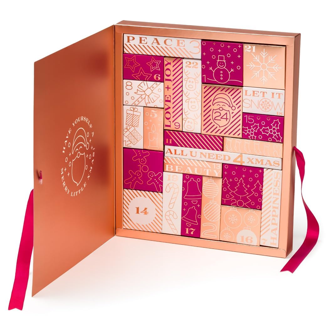 Beauty Adventskalender 2025 | Weihnachtskalender für Frauen, Teenager | "All you Need" - 24 hochwertige und einzeln verpackte Makeup und Kosmetik, Überraschungen für Weihnachten, Geschenkset, LAHAYE