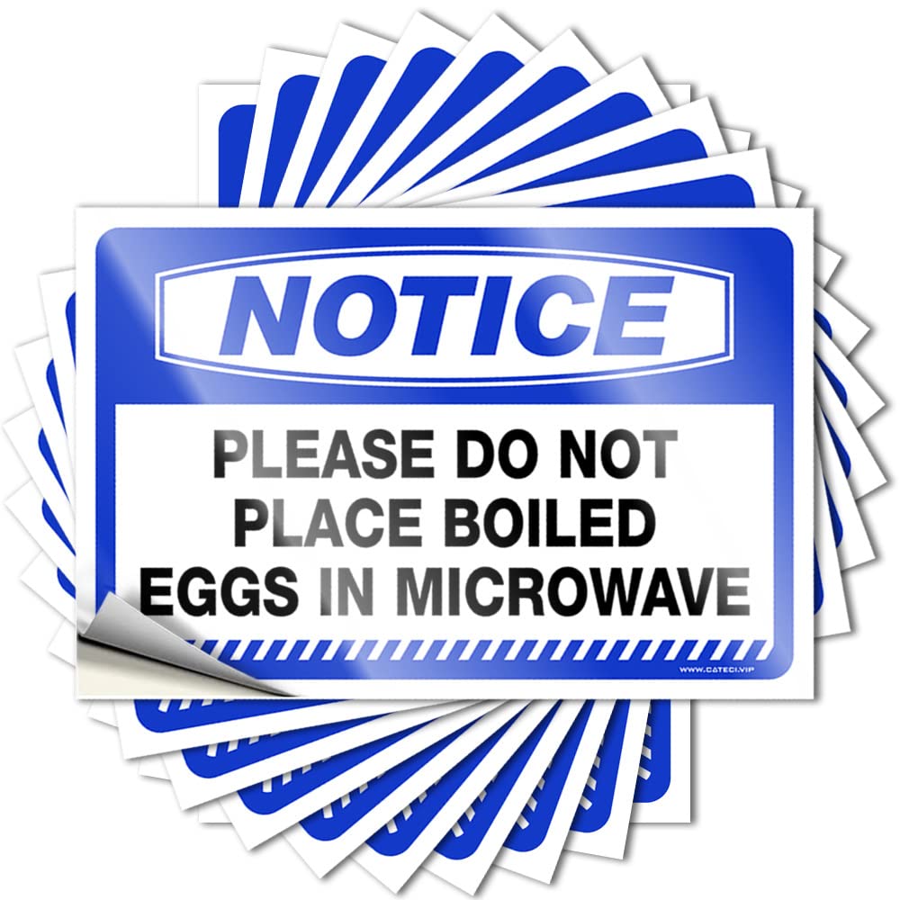 Notice Please Do Not Place Boiled Eggs in Microwave Haves Darts DIY | Funky Quote Window Removable Vinyl Sticker Decal(8X12CM)