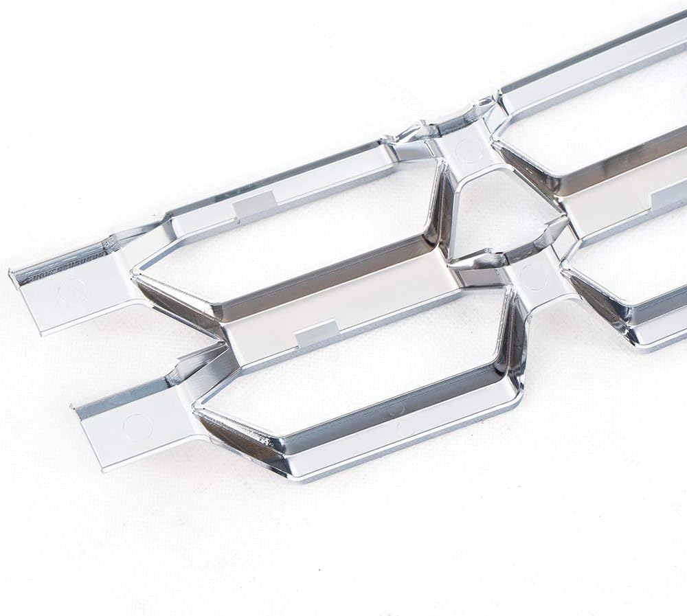 PIT66 1Pc Chrome Upper Bumper Grille Skin Guard Snap On Insert Compatible with Chevy 2016-2018 Silverado 1500