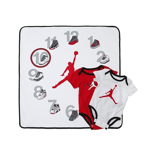 Baby Boy's Milestone Bodysuit and Blanket Set (Infant) White 0-12