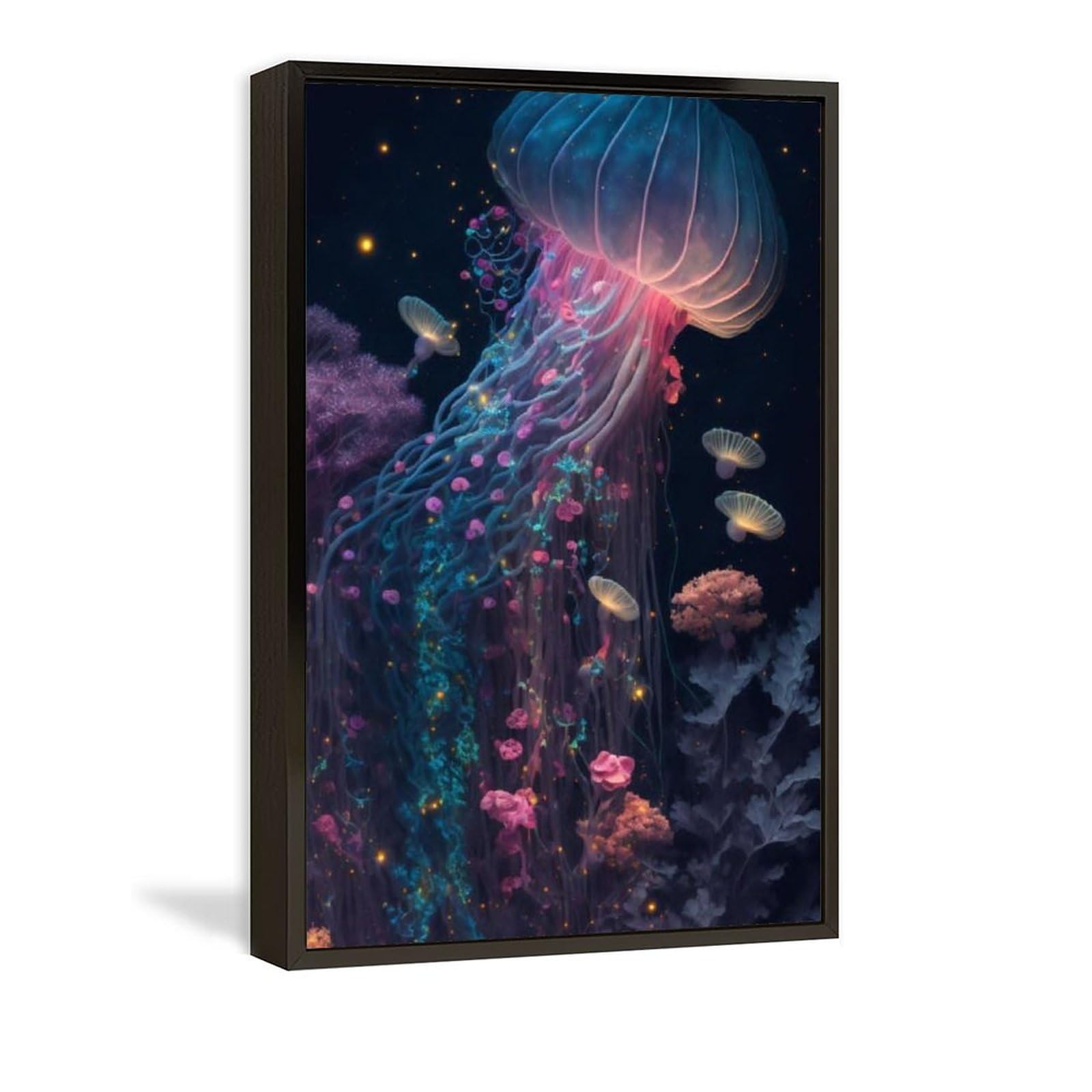 クラゲ 海月 海 深海 幻想的 原画 アート 絵画 画家 インテリア