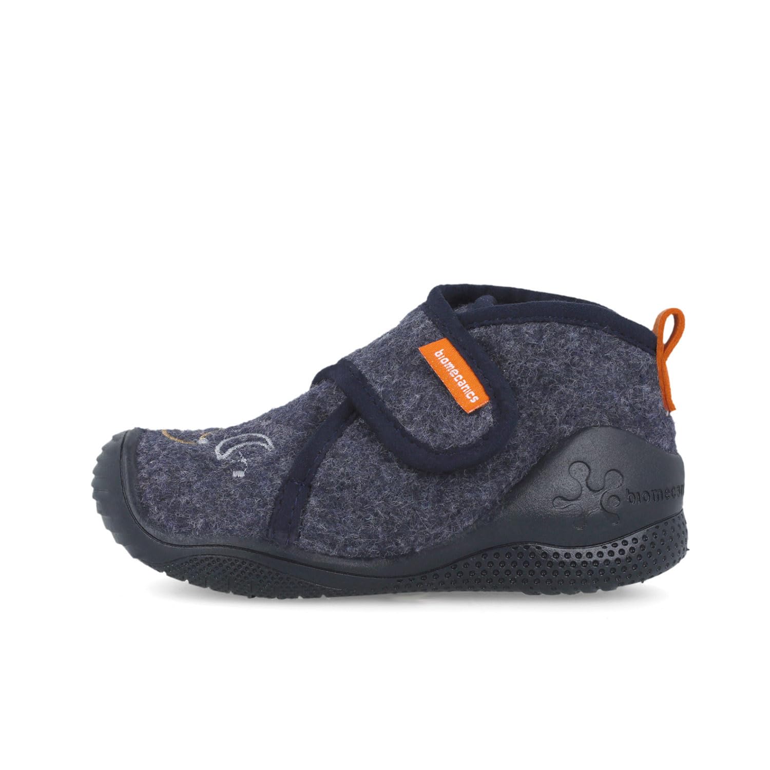 Biomecanics 251144-B168 | Zapatillas de Casa Niño Bebé Gris Oscuro con Cierre Ajustable | Suela Antideslizante | Plantilla Extra