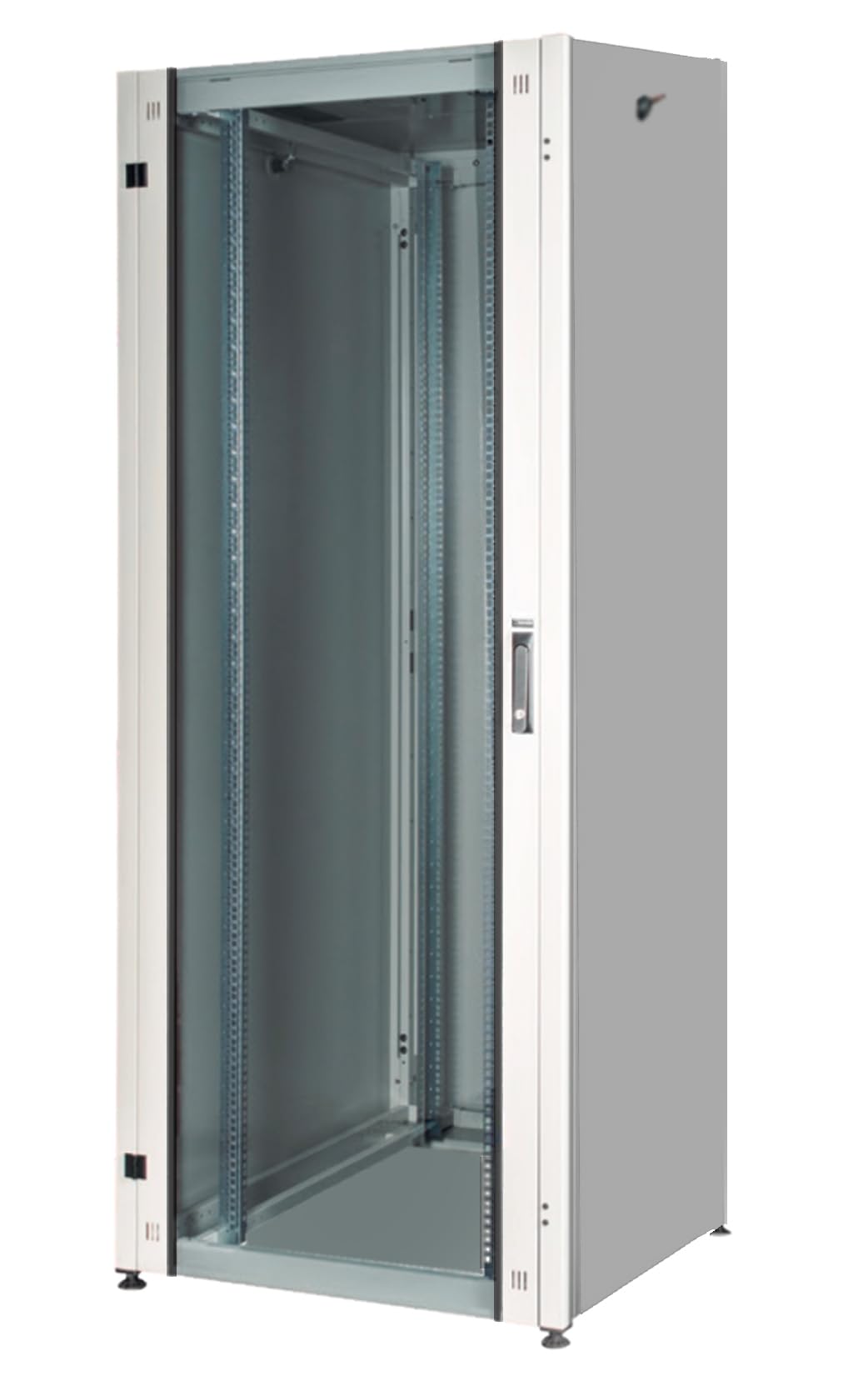 ARMADIO RACK PER RETI 19" 32U (A)1558, (L)600, (P)600 COLORE GRIGIO PORTA VETRO SERIE EAVI