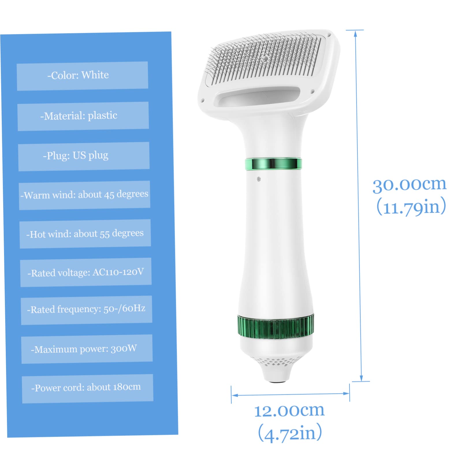 ifundom Pet Grooming Hair Dryer Brush with Adjustable Temperature Settings for Cats and Dogs Ergonomic Design Safe Material Low Noise Operation for Pet Owners