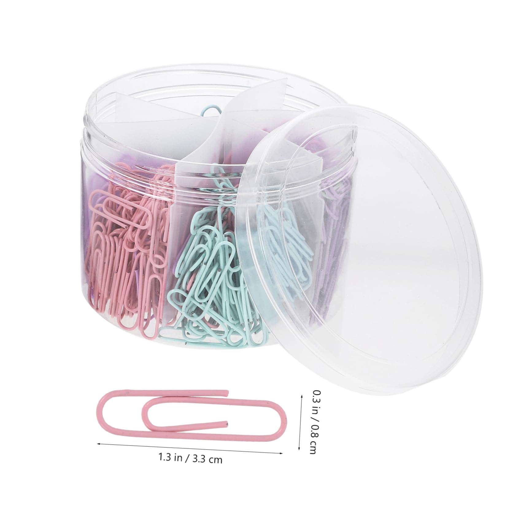Operitacx 5 Set Graziose Graffette Clip Pinze Di Carta Porta Graffette Da Scrivania Ufficio Graffette Fermagli Di Carta Graffette Viola Grandi Graffette Mini Graffette Metallo 540 Pezzi * 5