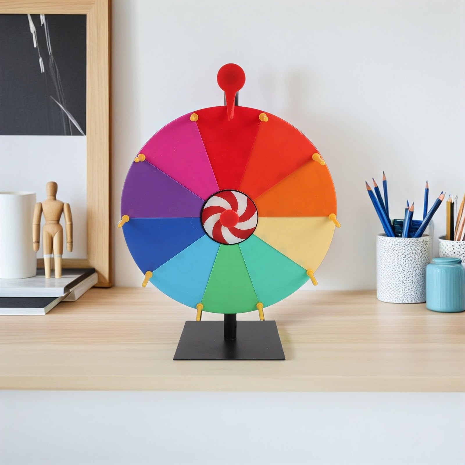 Ruota Gioco Carnevale in Plastica con Meccanismo ad Alta Precisione e 10 Slot, per Feste e Giochi da Tavolo