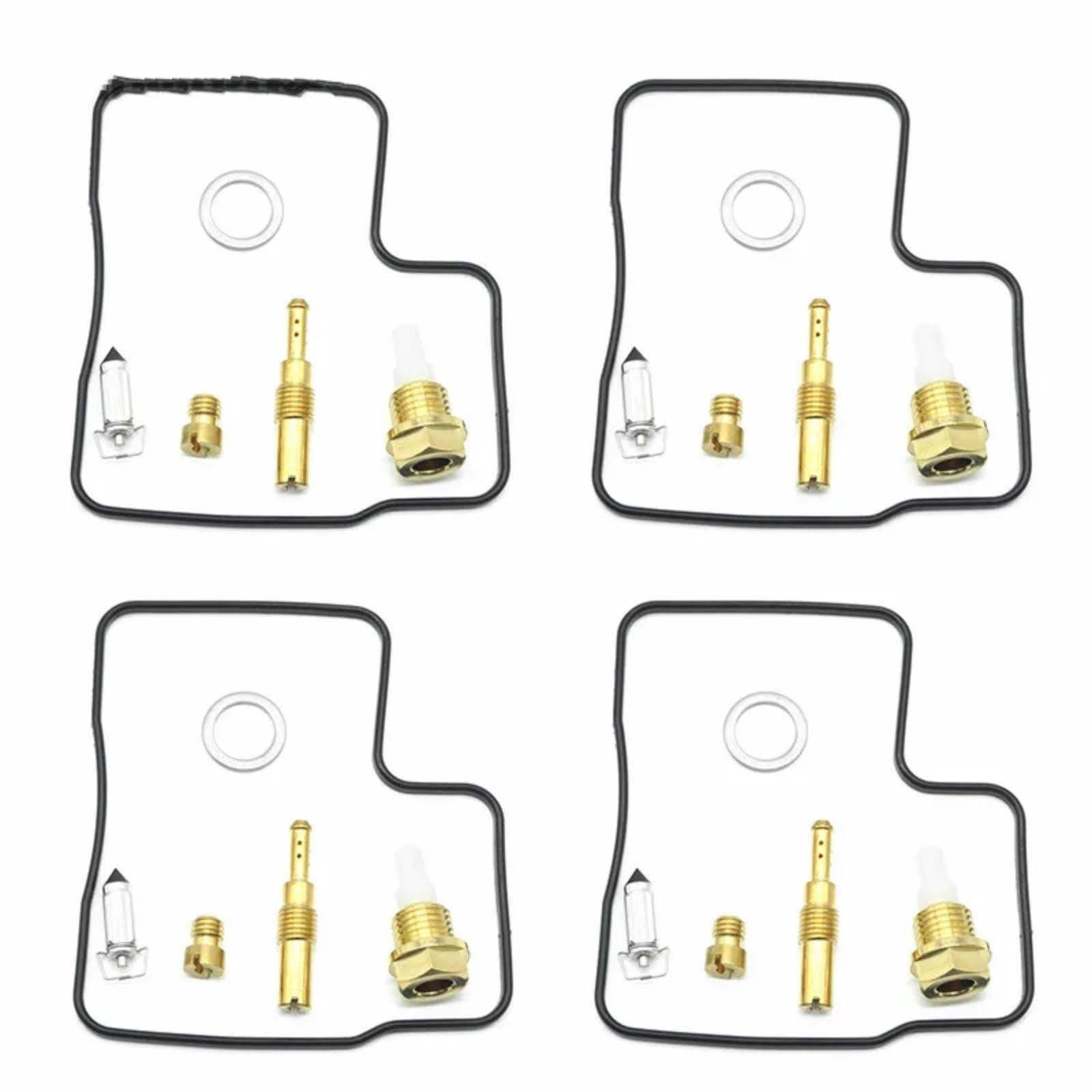 Kit Carburador Repuesto Kit Reparación Carburador Para CBR1000F Para Hurricane 1987-1991 Junta De Cámara De Carburador Válvula De Flotador Aguja Flotador Diafragma Vacío(4 carb kits)