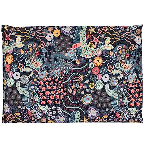 GIRAFFENLAND Traubenkernkissen 30 x 20 cm, Bio Stoff'Unter Wasser' - Als Wärmekissen & Kältekissen - Körnerkissen für Mikrowelle und Backofen -...