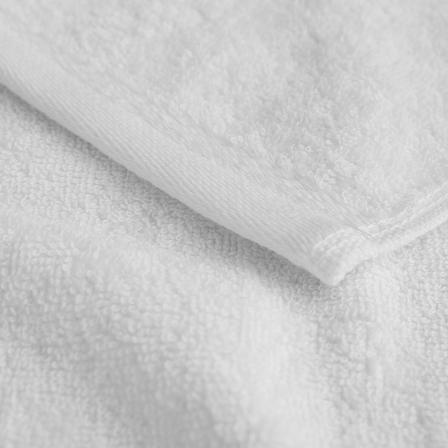 Lot de 10 Hôtel Serviette de bain – Blanc uni – 500 g/m²