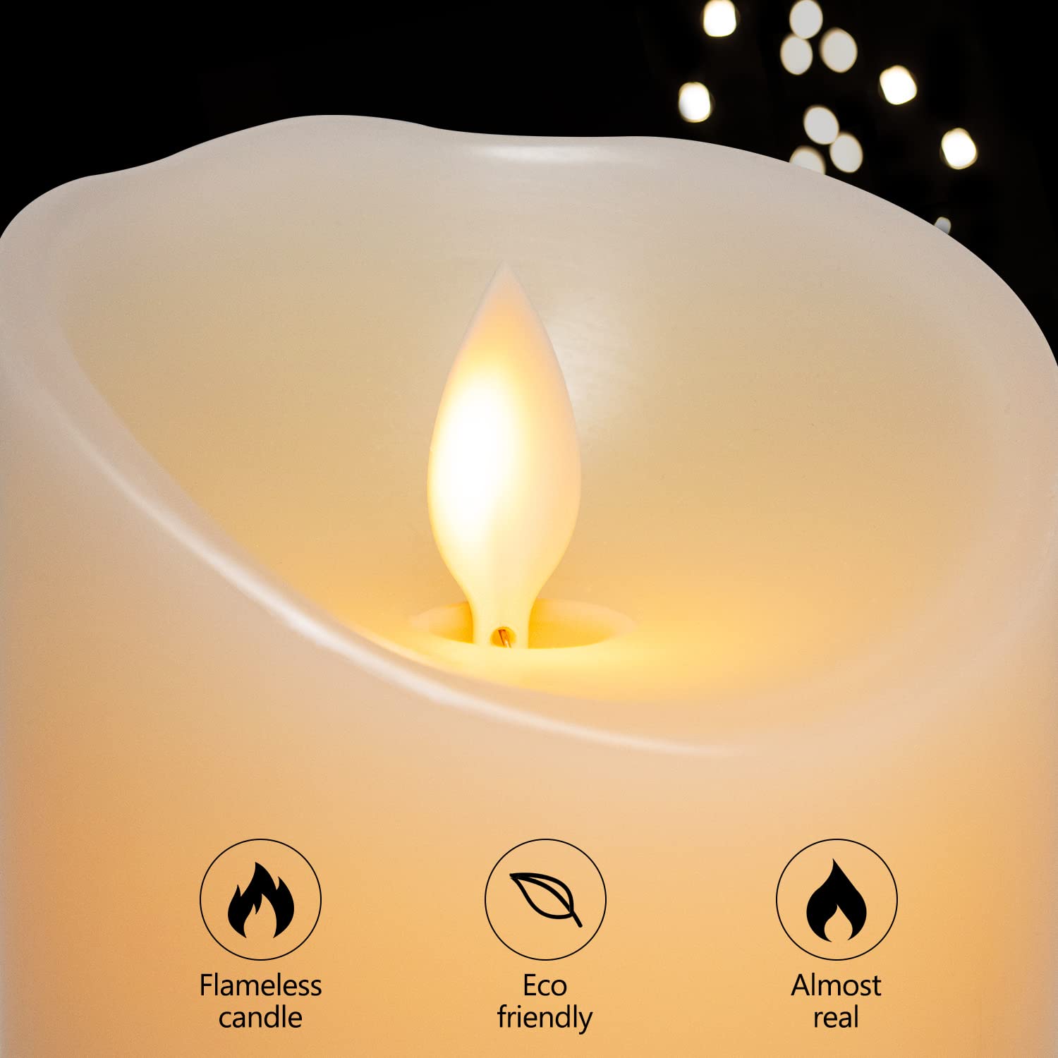 Flamme De Bougie Qui Bouge Sans Vent Gr4tec Lot de 3 Bougies LED avec Télécommande, Bougies sans Flamme en Cire  Réelle, Fonction de Minuterie, Flamme Vacillante sans Fumée Dimmable,  Décoration Mariage Anniversaire Soirée 3xAAA Piles : Amazon.com.be: Cuisine  et maison