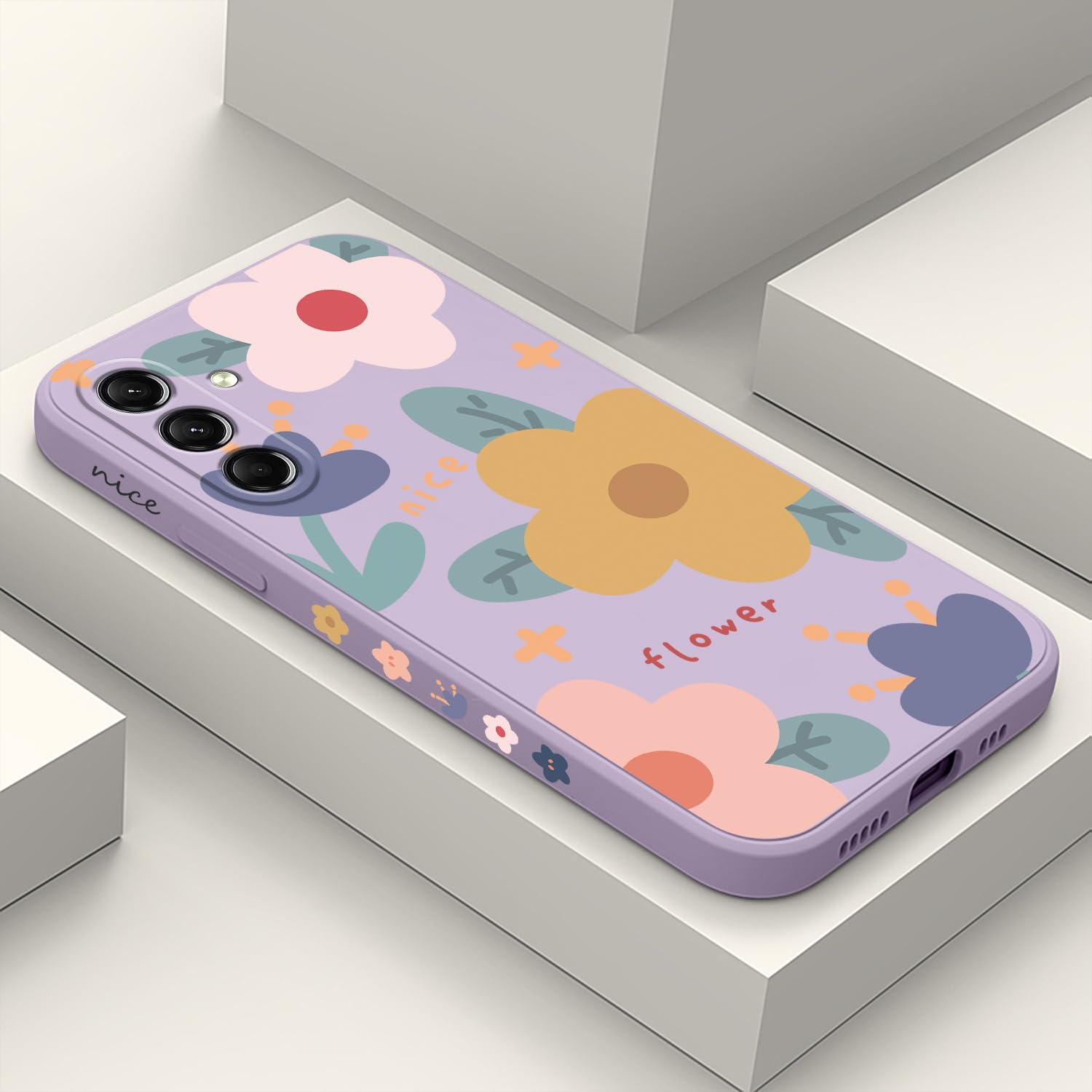LEECG for Samsung S24 Plus Case Flower Butterfly Pattern Design S24 Plus Phone Cover Ultra Thin Soft Anti Drop Liquid Sili...