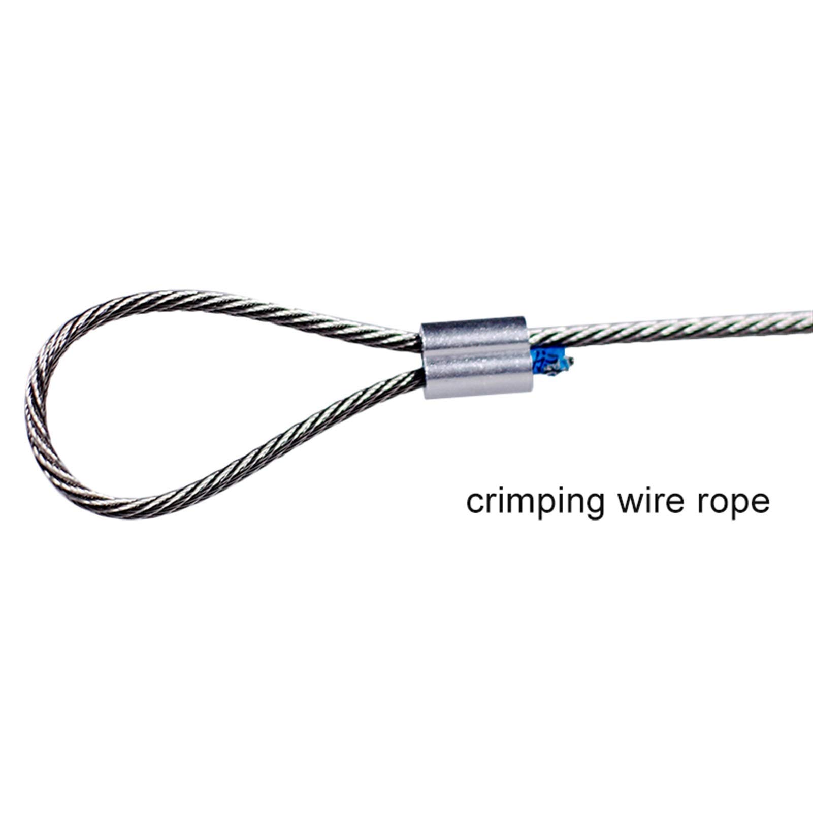 Drut ze stali nierdzewnej, Lina stalowa ze stali nierdzewnej 304 Wędkarstwo 0,5-1,5 mm 50/100 metrów 50/100 szt. Tuleje aluminiowe(0.5mm 50Metres)