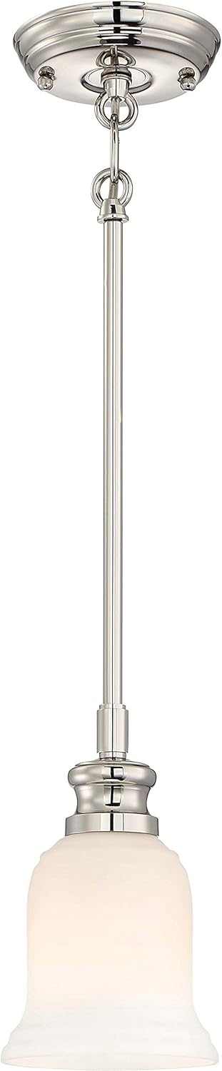 Minka Lavery Mini Pendant Ceiling Lighting 3290-613 Audrey's Point, 1-Light 100 Watts, Polished Nickel Minka Lavery Mini Pendant Ceiling Lighting 3290-613 Audrey's Point, 1-Light 100 Watts, Polished Nickel