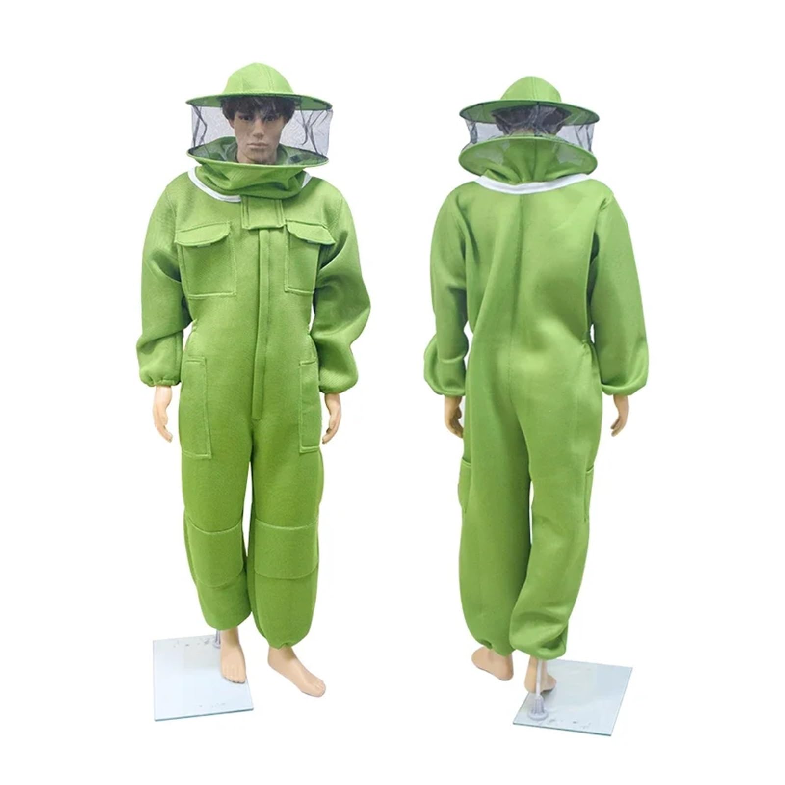 3D Atmungsaktive Luft Baumwolle Stoff Design Bienenzucht Schutz Kleidung Kleidung Anti-bienen Kleidung Imker Kostüm(Fencing Hat Orange,XL170)