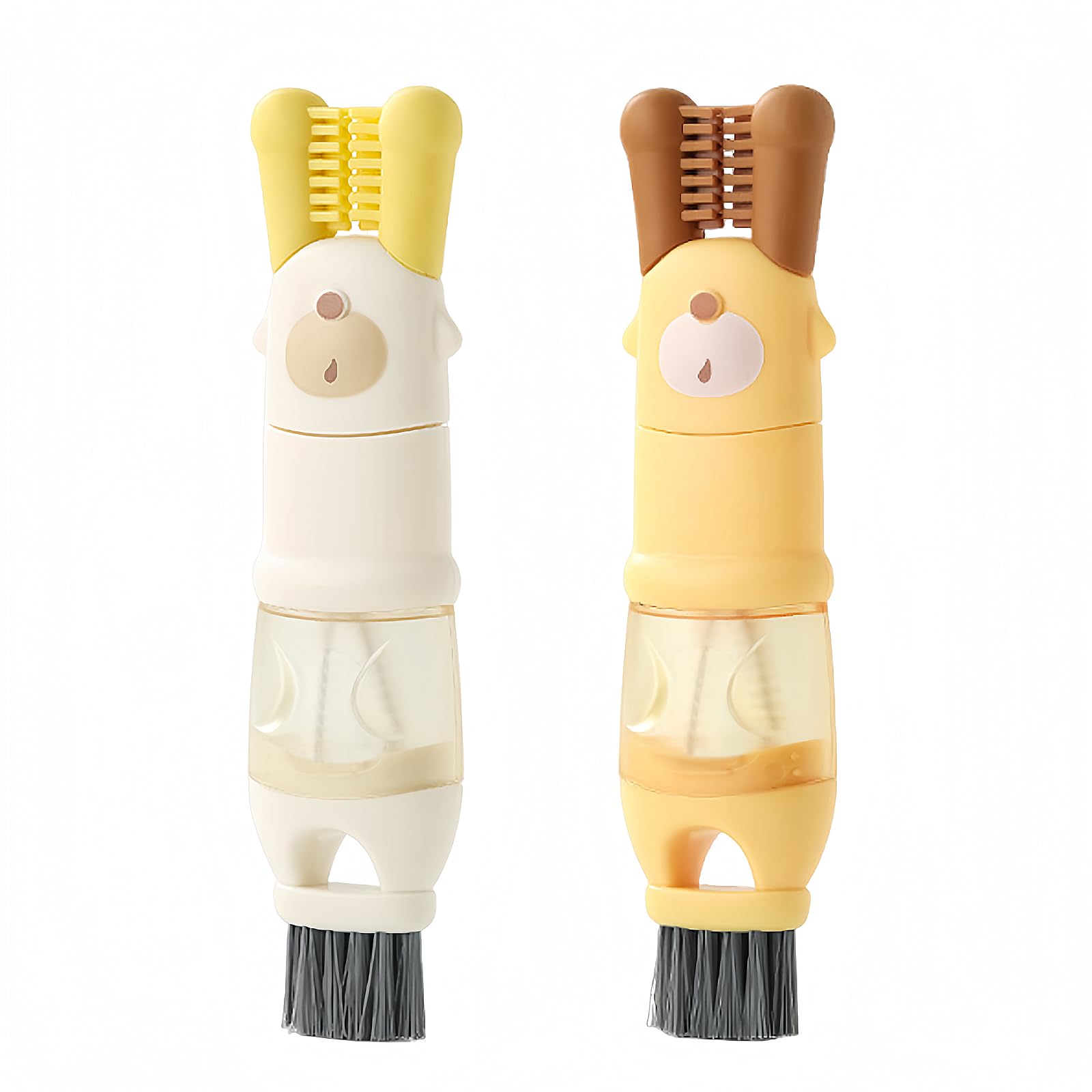 5 in 1 Cup Lid Gap Cleaning Brush Set, Multifunctional Silicone Water Bottle Brush Cleaner, Home Kitchen Crevice Cleaning Tools for Baby Bottles, Gap