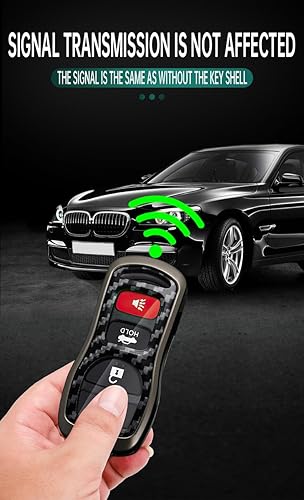 Miniatura 6 de ontto Funda para llave de automóvil Nissan 2002 en adelante, diseño de carbono, antiarañazos, para Infiniti FX35, FX45, QX4, color negro