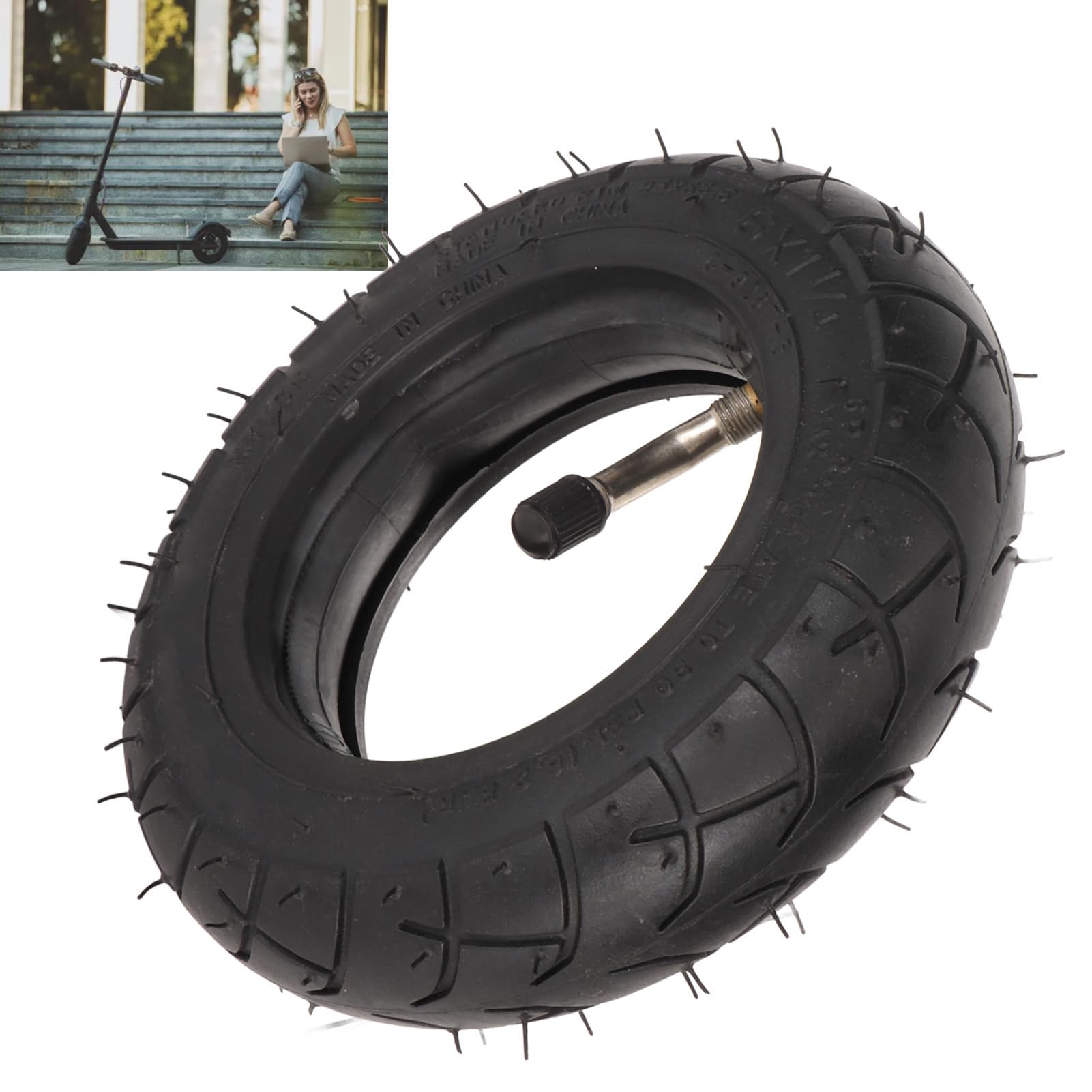 Jauarta 6X1 1/4 6in Electric Scooter Tires Electric Scooter Thickened Rubber Inner Outer Tires Replacement