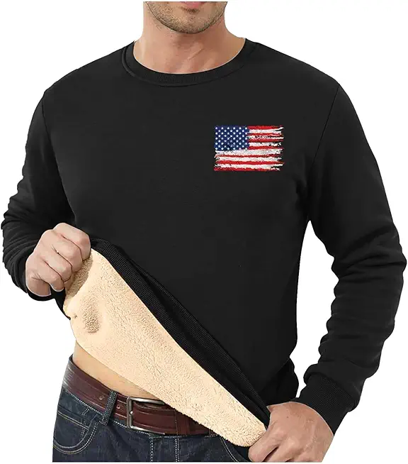Mens Graphic Sweatshirt Casual Crew Neck Winter Sweatshirts...