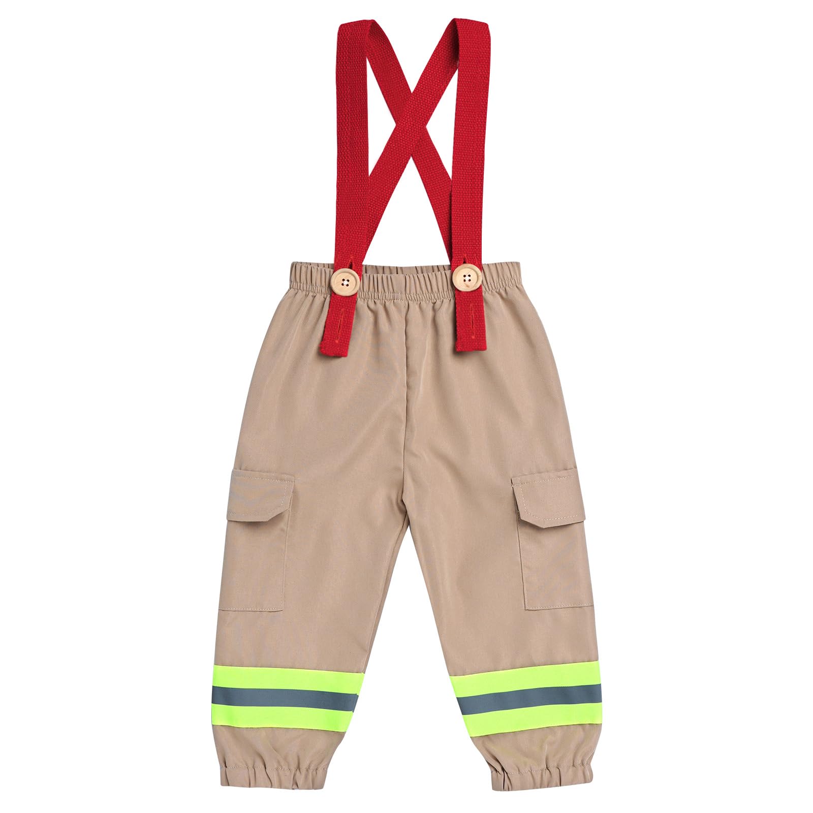 IMEKIS Baby Boys Astronaut Firefighter Pirate Costume 1st Birthday Outfits Pants with Suspenders Cake Smash Halloween Cosplay