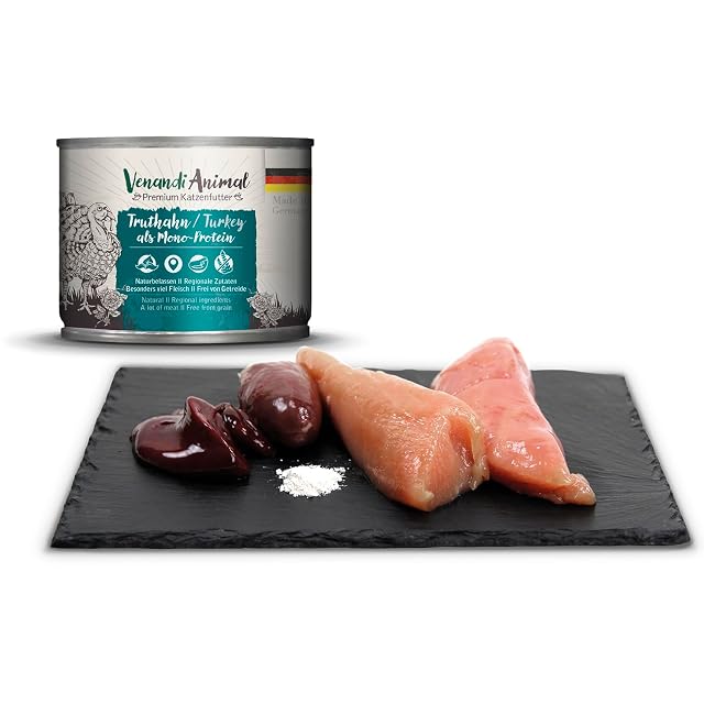 Foto 4 de 7 de Venandi Animal Premium Comida húmeda para Gatos, Pack de Prueba II, Pollo + Conejo, Ternera, Pavo, 6 x 200 g