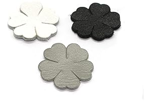 50 Pcs Genuine Leather Soft Leather Flower Appliques Die Cut