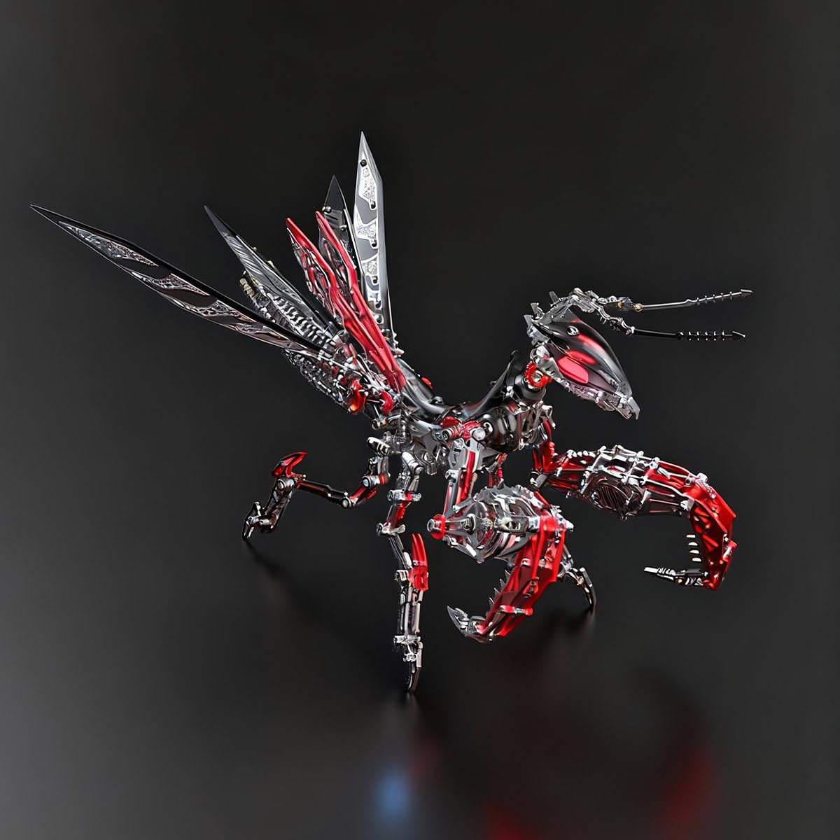 3D-DIY-Modellbausatz für mechanische Metall-Gottesanbeterin Kreatives Ornament (über 1000 Teile)