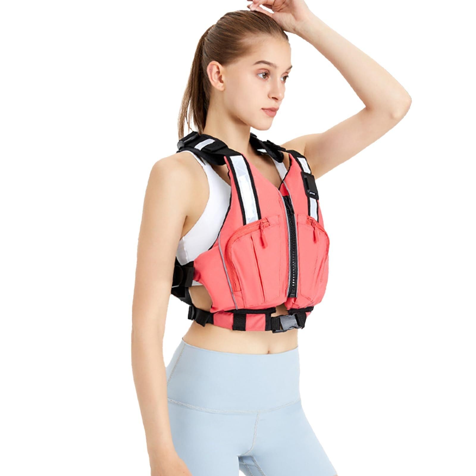 Chaleco flotante unisex ajustable alta fuerza flotante luz nylon correas reflectantes para paddle surf Natación deportes acuáticos