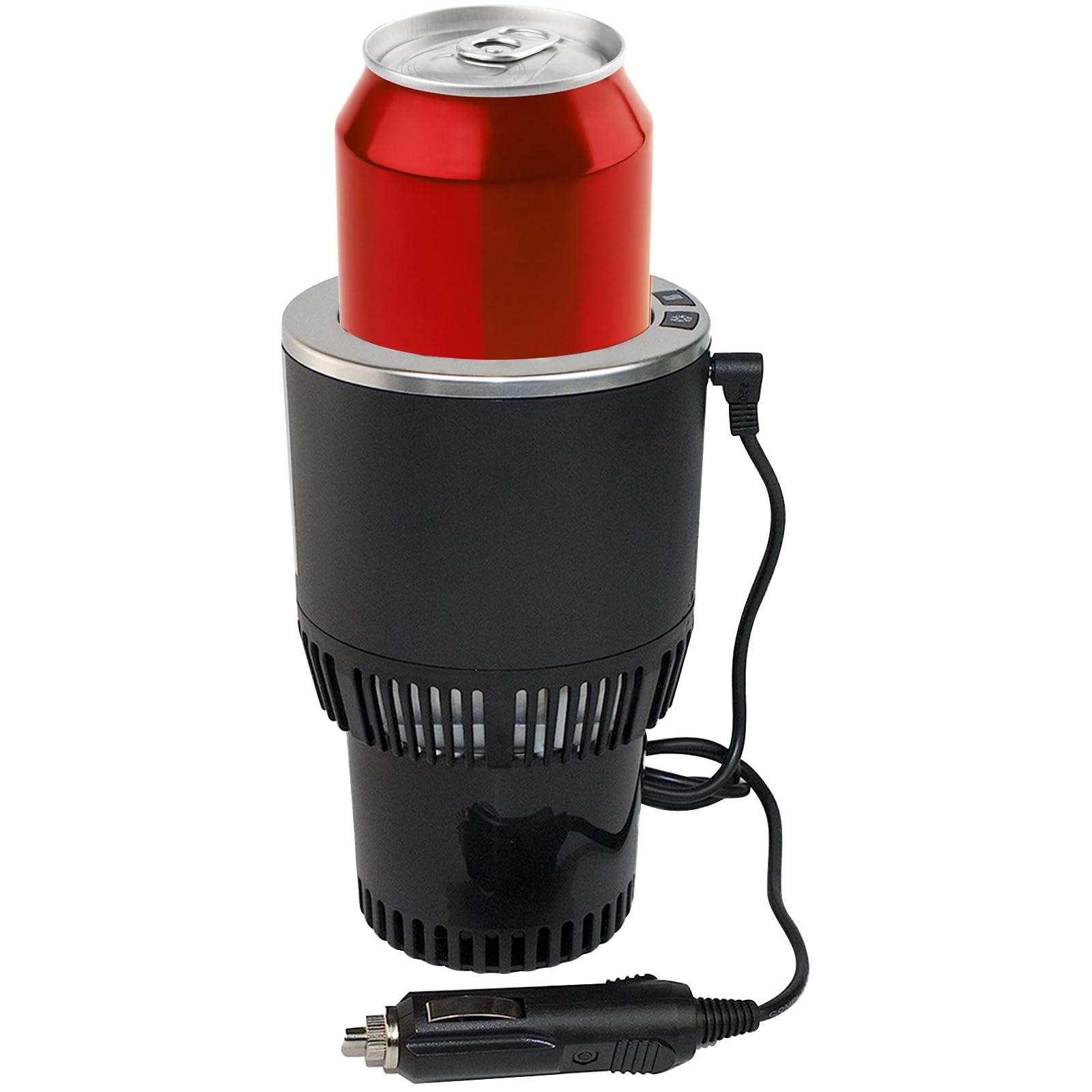 Supporto per tazza da auto 2 in 1 di alta qualità per scalda tazza per auto, perfetto per pendolari/viaggi su strada (nero e argento)