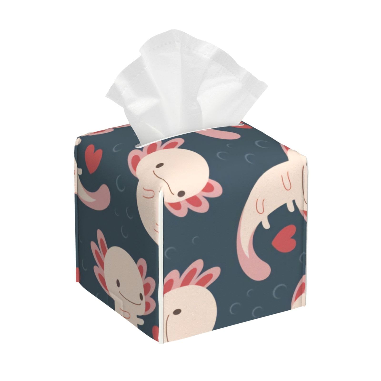 Xingfox As Pic Axolotls Tissue Box Cover, Fashionable Decorative Storage Box, Suitable For Most Places
