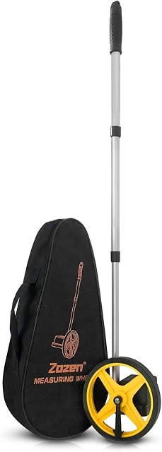 Zozen Roue de mesure en pieds et pouces, 6-inch Mesurer la roue - Téléscopique/mécanique/une clé pour la remise en marche/démarrage de point Arrow et sac de transport de vêtements, mesure jusqu'à 10,000Ft.