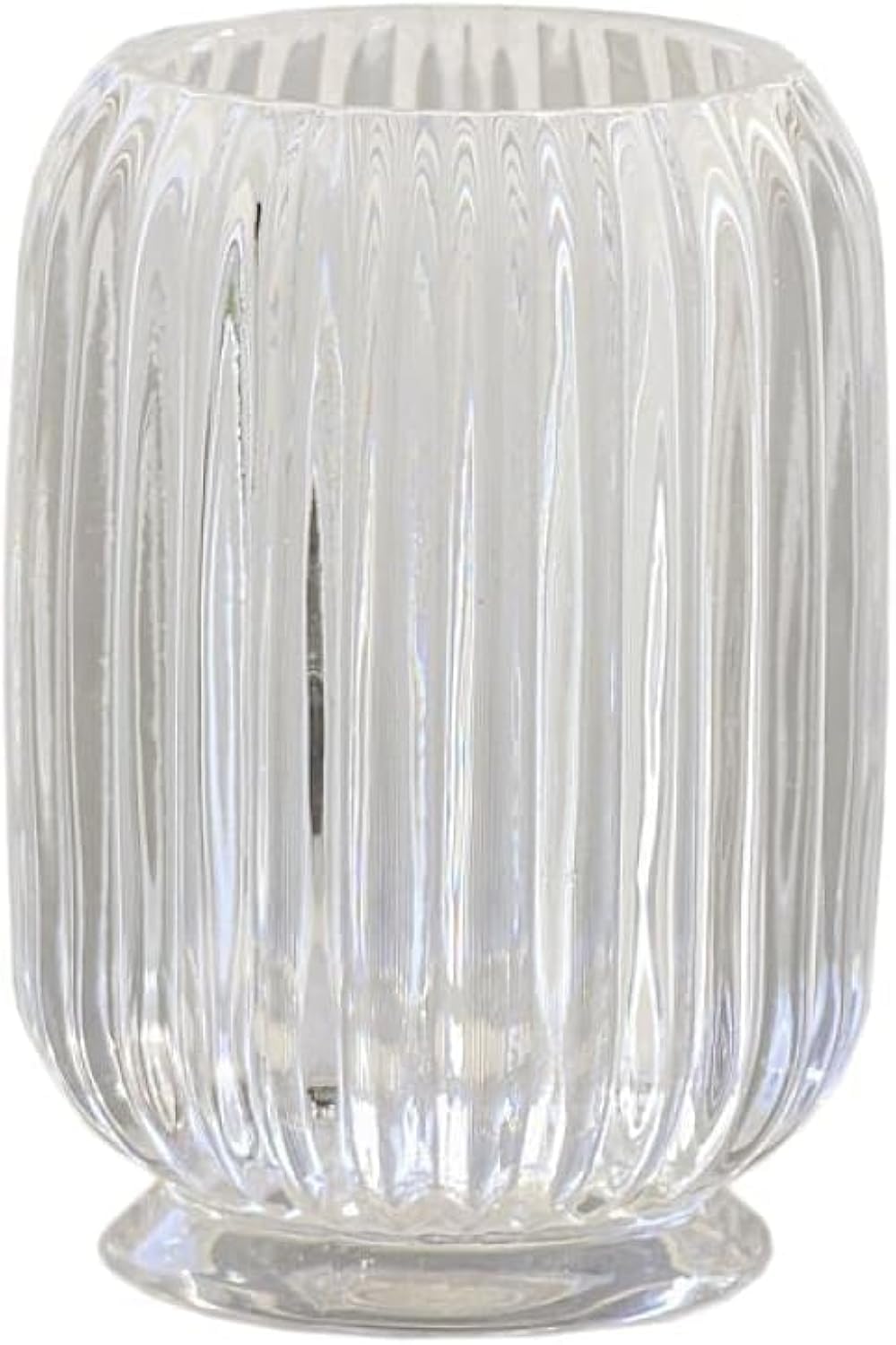 Glass Clear Toothbrush Cup Holder | Clear Tumbler Makeup Brush & Toothbrush Holder for Bedside Table, Bathroom, Vanity