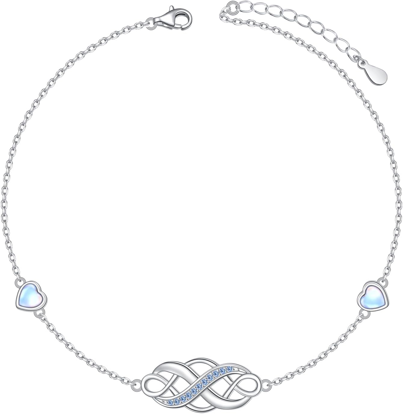 S925 Sterling Silver Anklets Adjustable Beach Foot Ankle Bracelet Jewelry Gifts For Women Girls