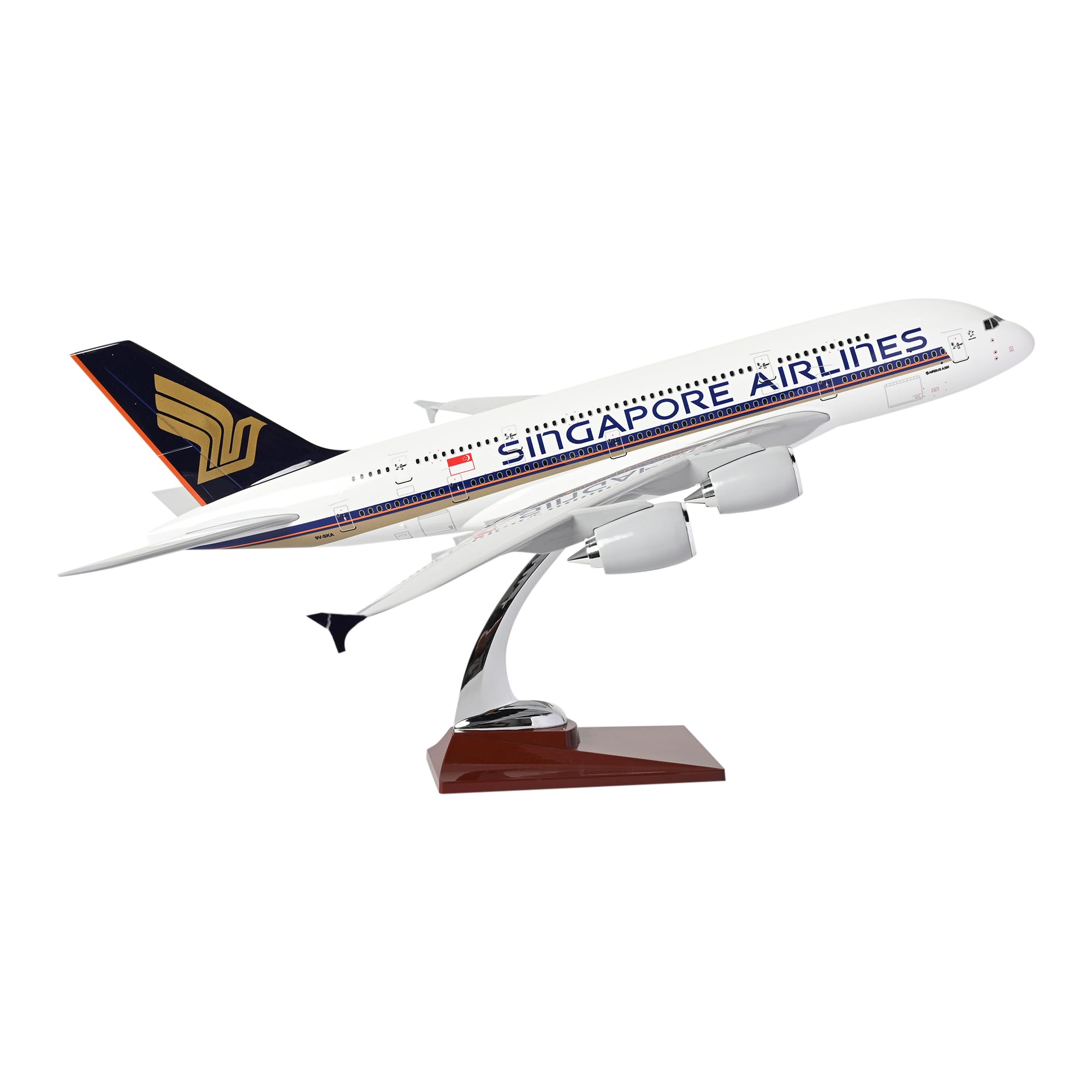 Toys Uncle Diecast Aeroplane Scale Model, (46 CM A380 Singapore), Multicolor-image-29