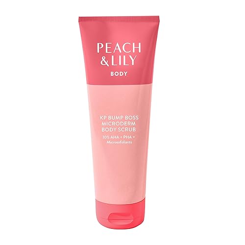 Peach  Lily KP Bump Boss Microderm Body Scrub  10 AHA 7 ácido glicólico  3 ácido láctico piel suave sedosa y radiante limpia no tóxica libre de