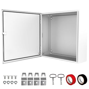 Kinchoix Outdoor Electrical Box 24 x 24 x 8'' Nema 4X Enclosure Waterproof Junction Box Electrical Enclosure Lockable Weatherproof Enclosure Box