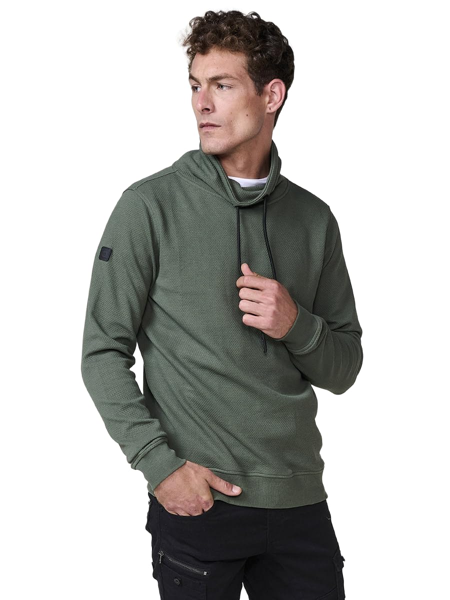 Koroshi Sudadera Hombre Cuello Alto con Cordón Ajustable 2521SU32