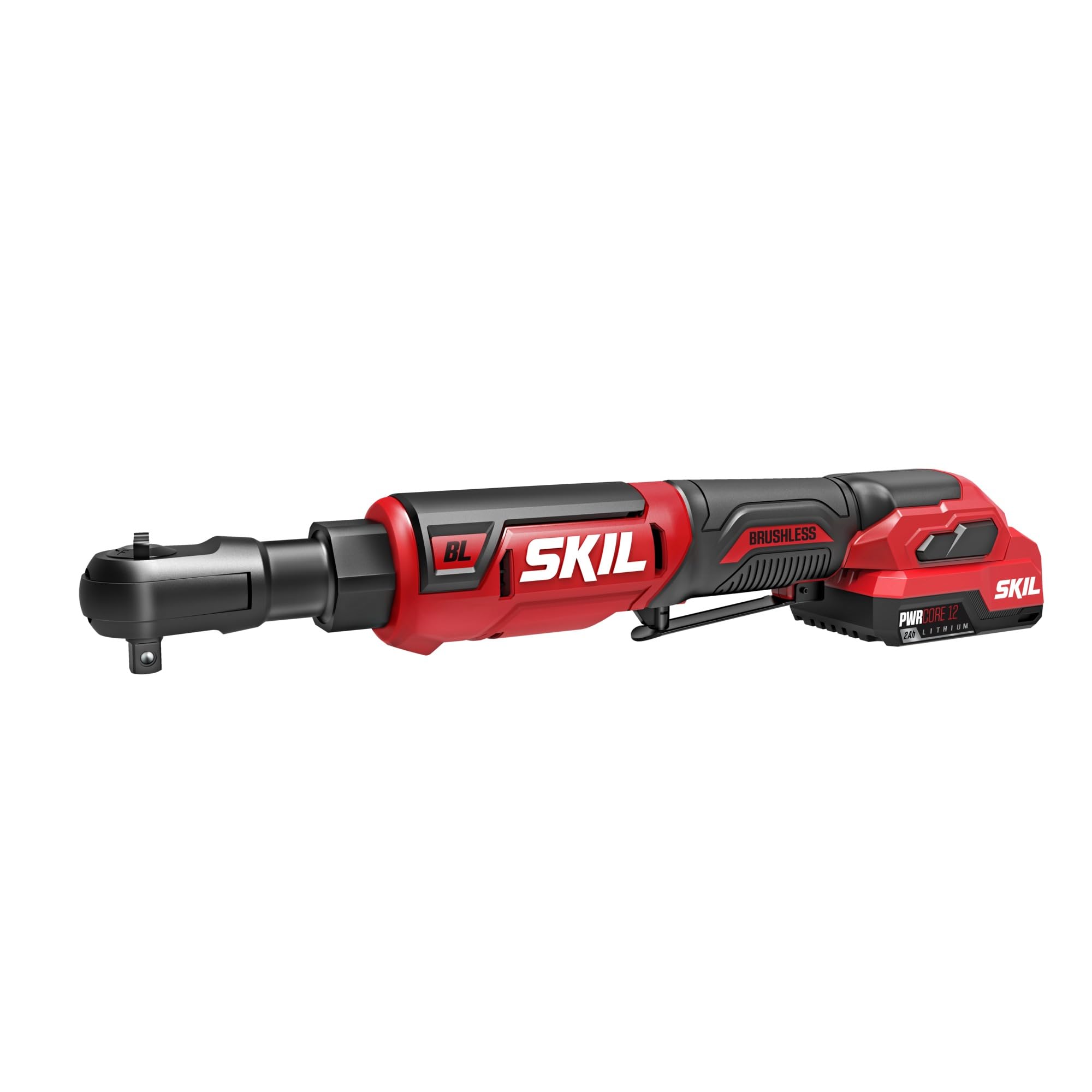 SKIL 12V Brushless Cordless 3/8-Inch Ratchet Wrench Kit Including 2.0Ah USB-C Battery and 20W Charger - RW5763A-11