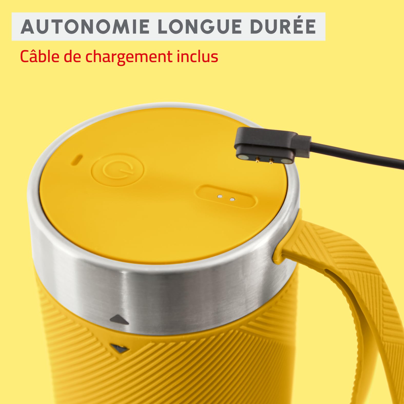 Moulinex Lightmix Blender przenośny, 300ml, mocny, wielokrotnego napełniania, żółty Nest LM1C0210