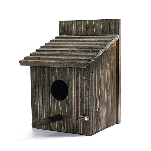 NATUREYLWL Weatherproof Bird House, Wooden Bird Houses for Outside with