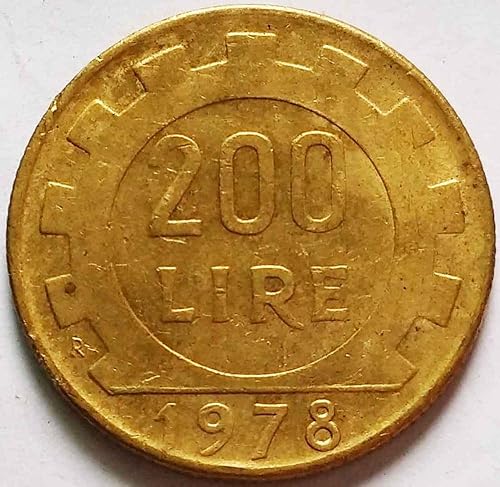 Exquisita colección de monedas conmemorativas 1979 Moneda italiana de 200 liras de latón de 0.945 in