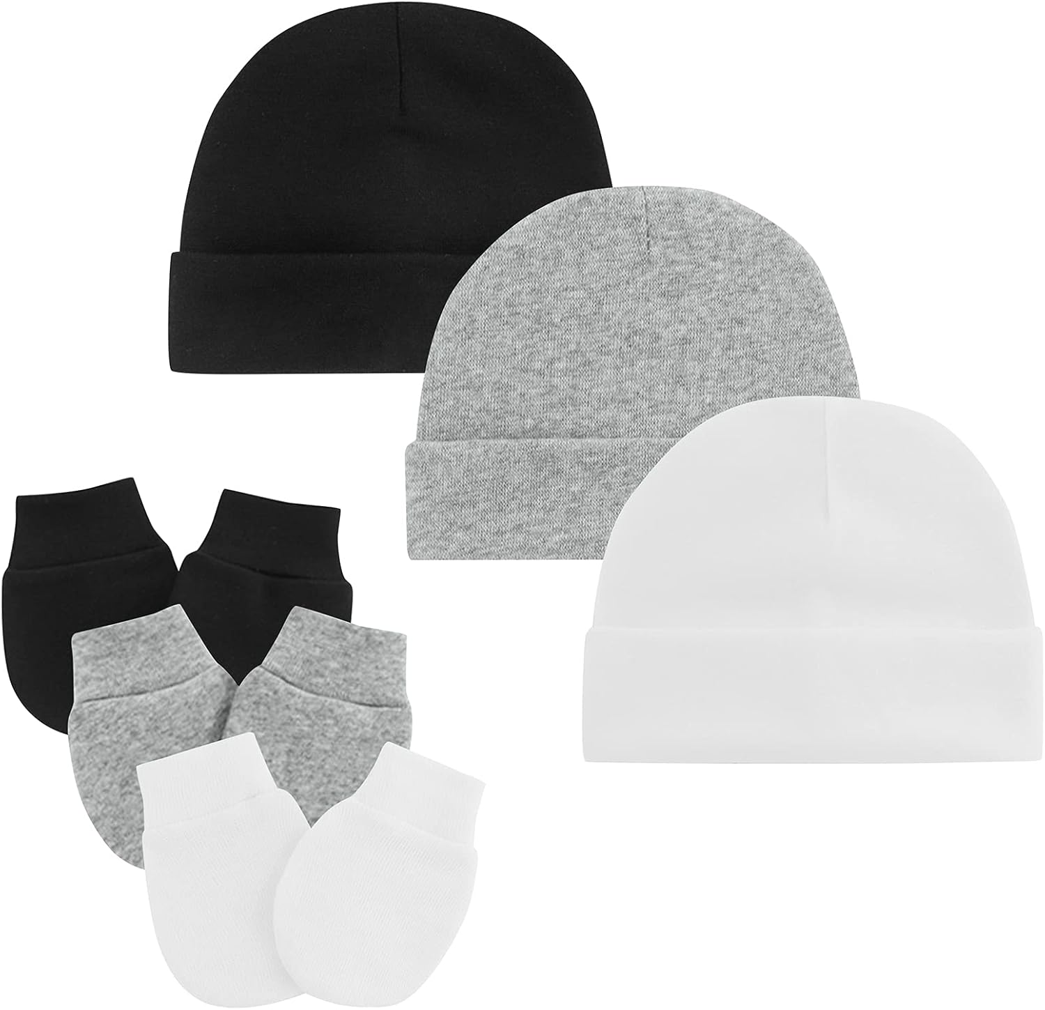 Baby Hat and Mitten Set 0-6 Months Soft Newborn Caps with Scratch Mittens for Infant Boy Girl Baby Essentials Baby Hat and Mitten Set 0-6 Months Soft Newborn Caps with Scratch Mittens for Infant Boy Girl Baby Essentials