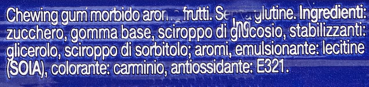 Big Babol Tutti Frutti Chewing Gum Morbido con Succo di Fragola, Senza Glutine, Gusto Tutti Frutti, Confezione da 200 Gomme da Masticare Incartate Singolarmente
