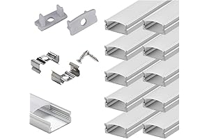Advanced 10-Pack StarlandLed 6.6ft/ 2 Meter U Shape Aluminum LED Channel System
