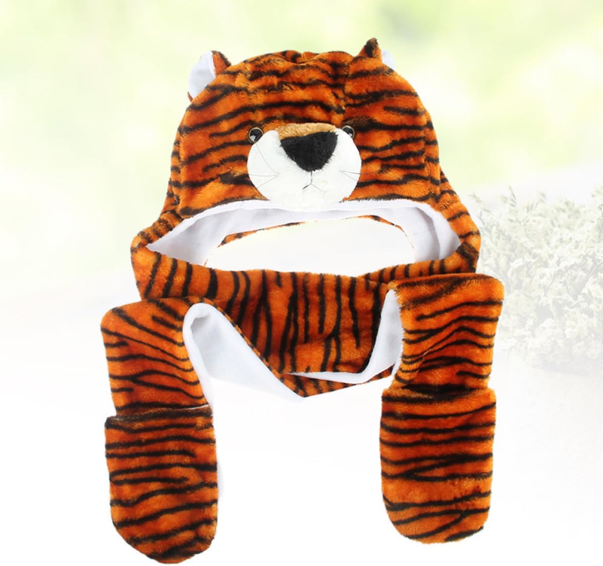 Tiger Animal Shape Winter Hat with Ear Protectors Multi