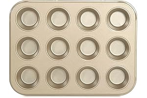 Glad Muffin Pan: Non-stick Gold Mini Cupcake Baking Tin