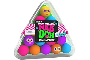 Schylling NeeDoh Squishmas Teenie Tree, Christmas Fidget Toy, 15 Mini Groovy Globs,...