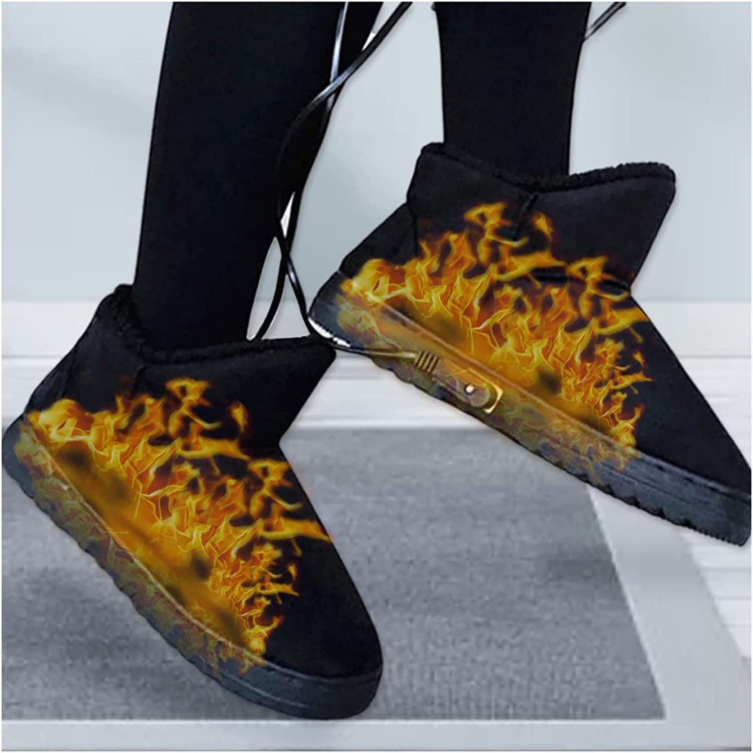 Calentador de pies eléctrico, pantuflas con calefacción for mujeres, calentadores de pies con calefacción, pantuflas de invierno de felpa suave for hombres y mujeres, pantuflas eléctricas for calentar