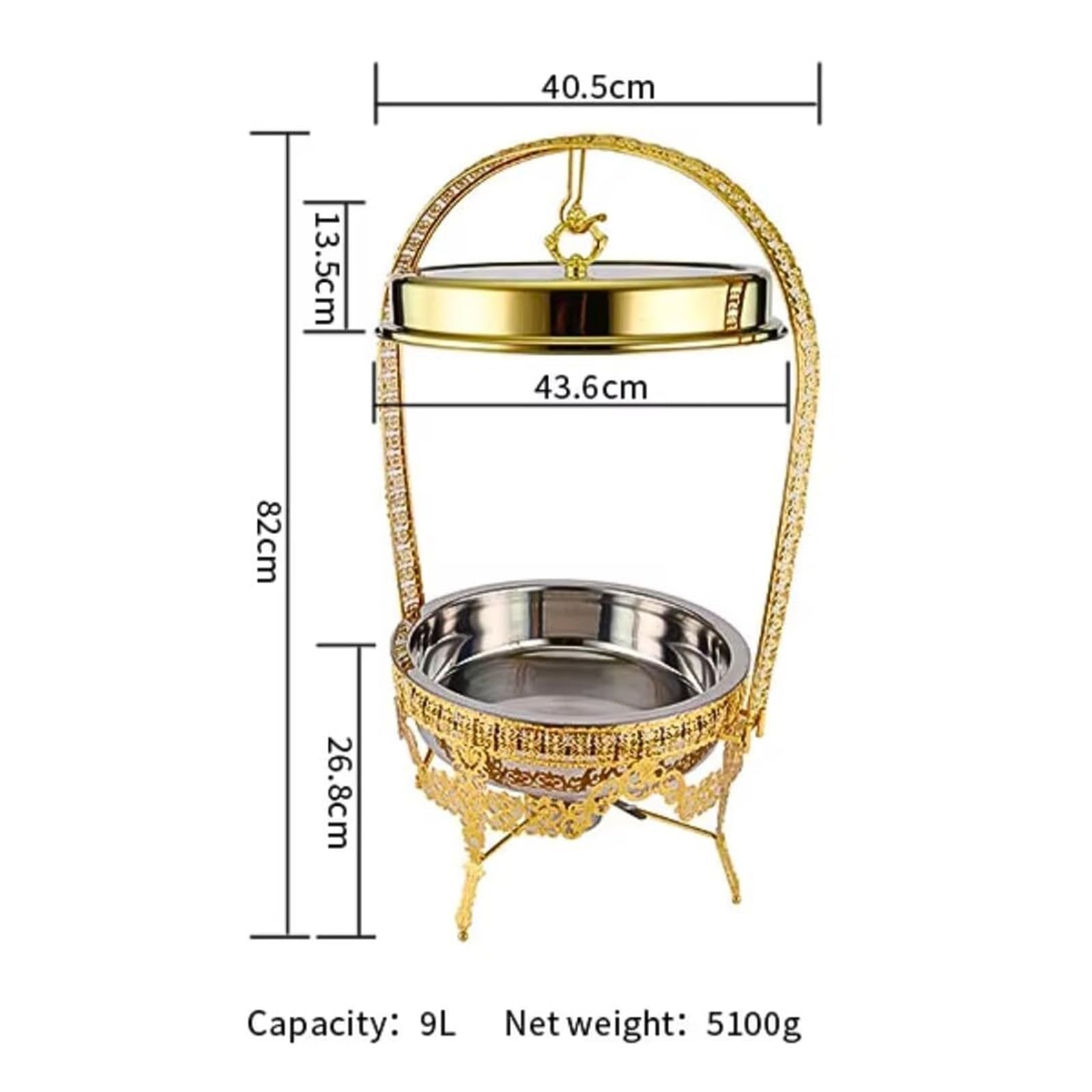 Scaldavivande di Lusso in Oro for Buffet